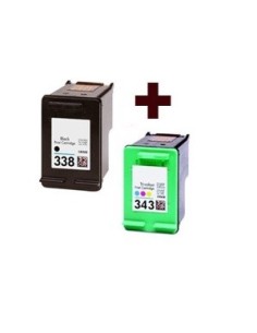 hp 338 hp 343 cartuchos de tinta compatibles 2