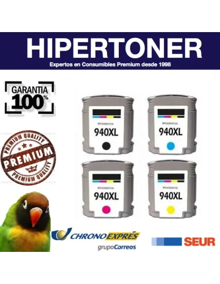 HP 940XL pack cartuchos compatibles alta capacidad HP 940XL BK/C/M/Y (con chip)