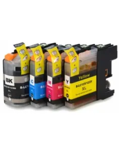 LC123 BROTHER pack 4 colores tintas compatibles Brother LC123BK LC125C-M-Y