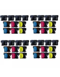Brother LC1280 pack 40 cartuchos tinta compatibles (bk-c-m-y)