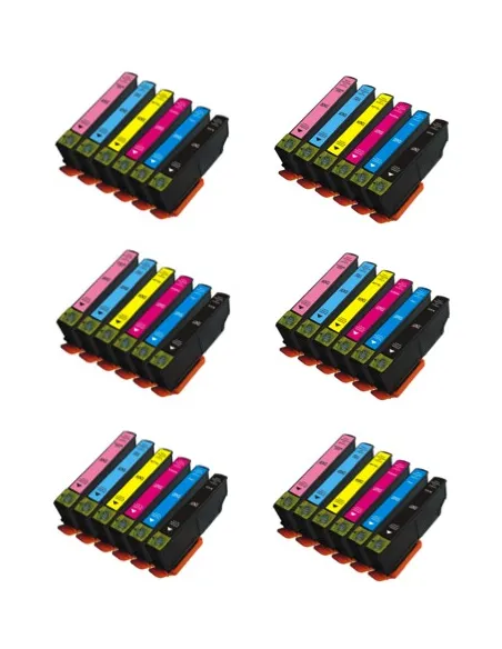 pack 36 cartuchos compatibles Epson T2431-T2432-T2433-T2434-T2435-T2436 Alta capacidad xp-750 xp-850 xp-950