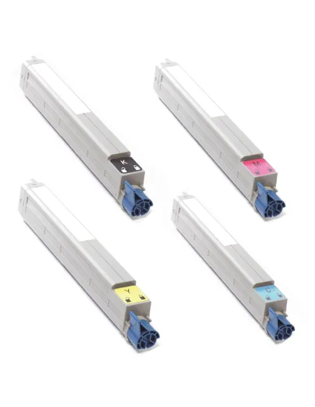 pack OKI C8600  - C8800 4 tóners compatibles BK-C-M-Y