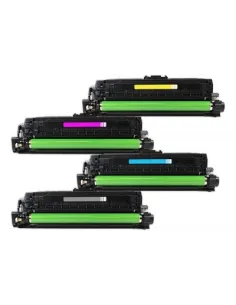 CE740A/1/2/3 PACK 4 TONERS compatibles HP CP 5220 / CP 5225 (BK-C-M-Y)