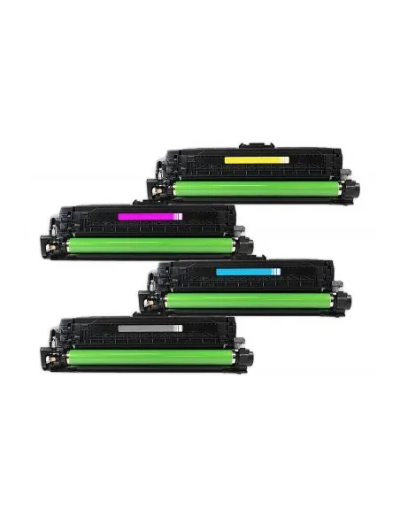 CE740A/1/2/3 PACK 4 TONERS compatibles HP CP 5220 / CP 5225 (BK-C-M-Y)