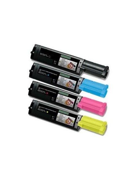Epson Aculaser C1100 - CX11 PACK 4 toners compatibles (BK-C-M-Y)