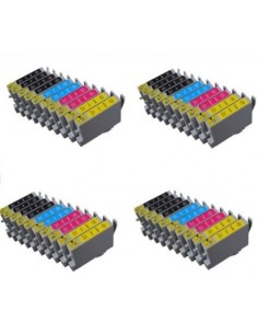 epson T0441/2/3/4  pack 40 cartuchos compatibles  c64 - c66 - cx3650 - c86 - c84 -cx 6600