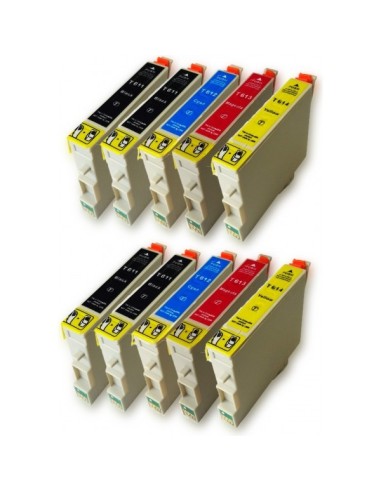 Epson T0611-T0612-T0613-T0614 pack 10 cartuchos compatibles 