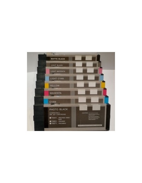 PACK 8 TINTAS EPSON STYLUS PRO 4000 / PRO 7600 / PRO 9600 compatibles