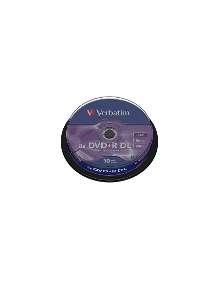 Verbatim dvd+r doble capa matt silver 8x tarrina 10