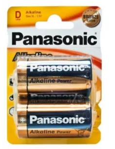 Panasonic pack 2 pilas Alcalinas LR20 1.5V
