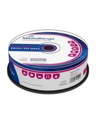 CD-R 52x 700MB MediaRange Tarrina 25 uds