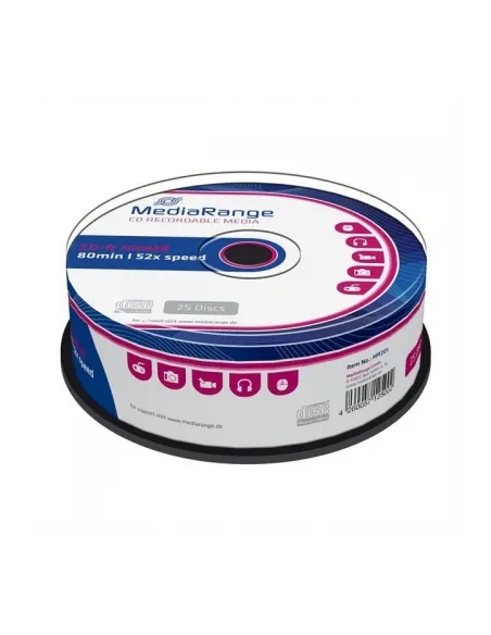 CD-R 52x 700MB MediaRange Tarrina 25 uds