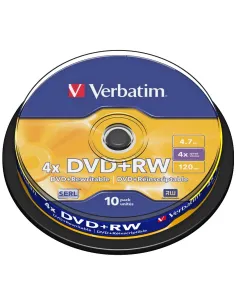DVD+RW 4x Verbatim Tarrina 10 uds