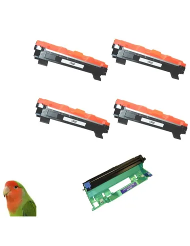 4x BROTHER TN1050 toner + DR1050 TAMBOR HL1110