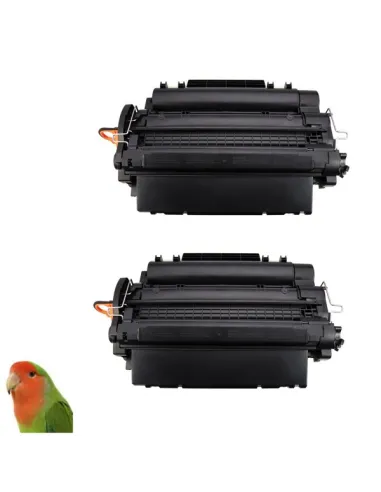 HP CE255X pack 2 tóner compatible HP CE255X/CRG-724 12.500C. P3011/P3015/LBP6750DN