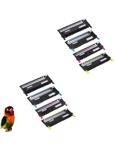 8 toners compatibles para Samsung CLP-360/CLP365/CLX3300/CLX3305/C410/C460 406S