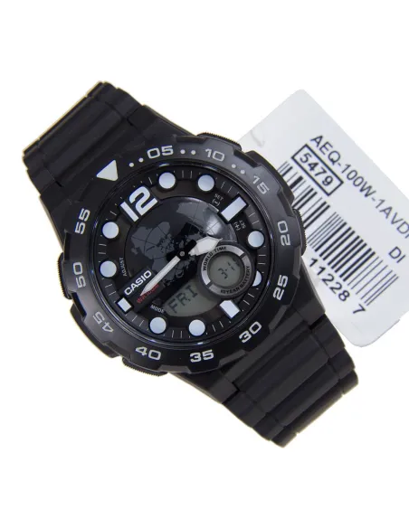 reloj hombre Casio AEQ-100W-1A Hora Mundial - Correa resina