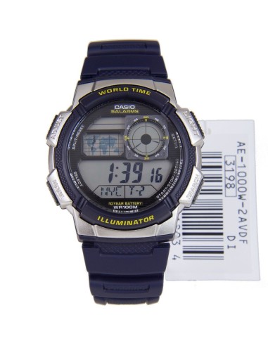 Reloj hombre Casio Digital AE-1000W-1A3 correa resina - hora mundial