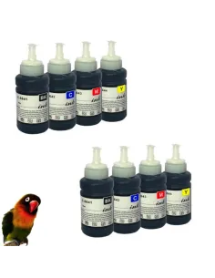 8 botellas tinta T6641 T6642 T6643 T6644 Ecotank ET-2500 2550 4500 L300