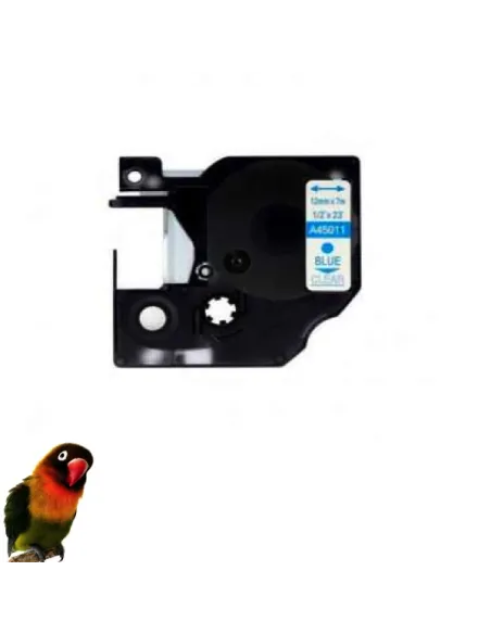  DYMO 45011 AZUL / TRANSPARENTE CINTA ROTULADORA compatible 