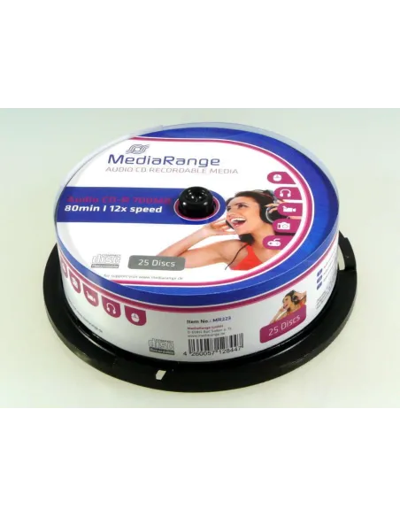 Cd-r AUDIO mediarange 80 min tarrina 25 uds