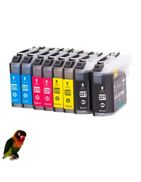 BROTHER LC529xl /LC525XL 8 tintas compatibles DCP-J100 / DCP-J105 / MFC-J200