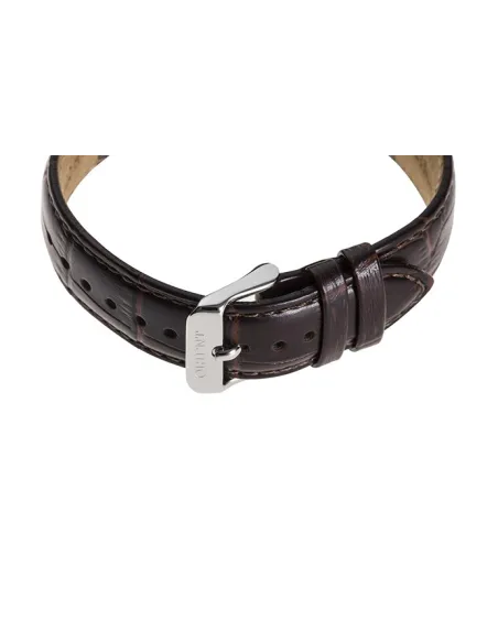 Reloj hombre automático Orient RA-AP0002S esfera plateada correa cuero marrón