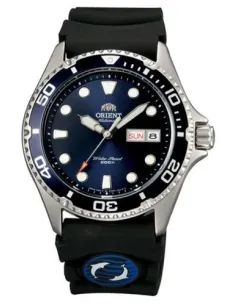 reloj hombre automático Orient Mako Ray II  FAA02008D dial azul correa goma