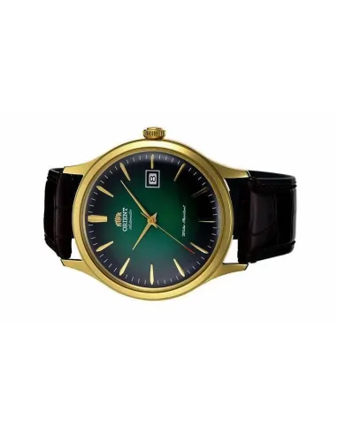 reloj hombre automático Orient Bambino FAC08002F verde cuero
