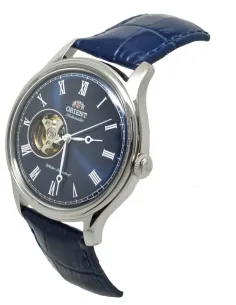reloj hombre automático Orient Open Heart FAG00004D cuero dial azul 2
