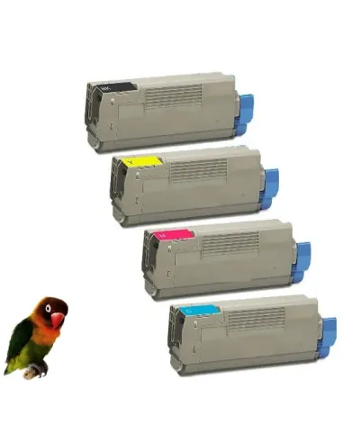 pack 4 Toner  compatibles con OKI C612