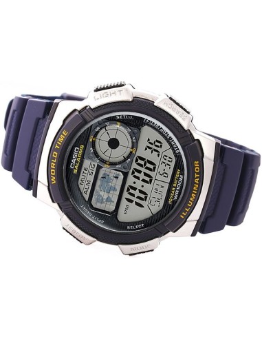 Reloj hombre Casio Digital AE-1000W-1A3 correa resina - hora mundial