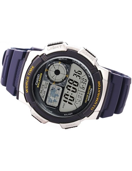 Reloj hombre Casio Digital AE-1000W-1A3 correa resina - hora mundial