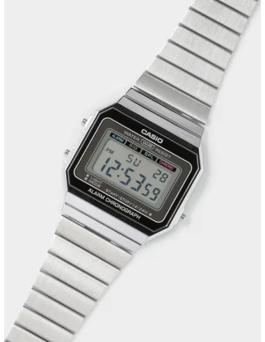 RELOJ CASIO VINTAGE ICONIC Digital Watch A700WE-1A correa de acero alarma cronografo y luz led