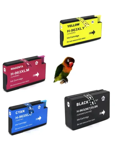 4 Cartuchos compatibles con HP 963XL OfficeJet Pro 9010 9012  9020  9022