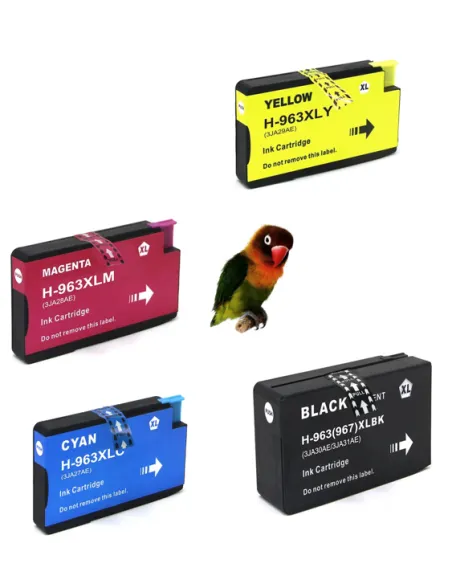 4 Cartuchos compatibles con HP 963XL OfficeJet Pro 9010 9012  9020  9022