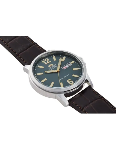 Reloj Automático Hombre Orient Commuter RA-AA0C06E verde correa cuero