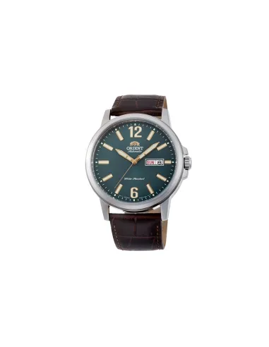 Reloj Automático Hombre Orient Commuter RA-AA0C06E verde correa cuero