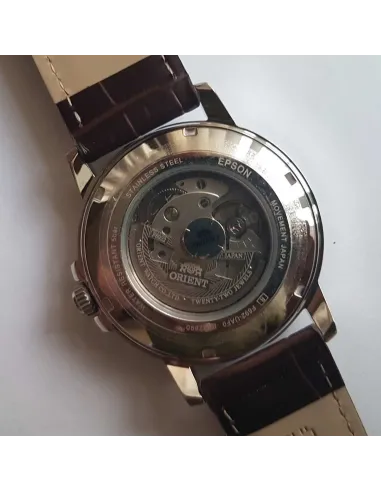 Reloj Automático Hombre Orient Commuter RA-AA0C06E verde correa cuero