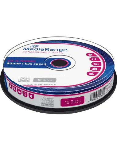 Tarrina de 10 MediaRange MR214 CD-R 700MB