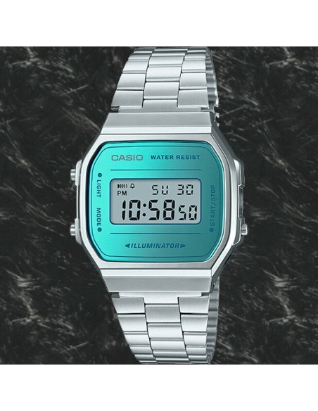 Reloj unisex digital Casio Retro A168WEM-2C cronografo