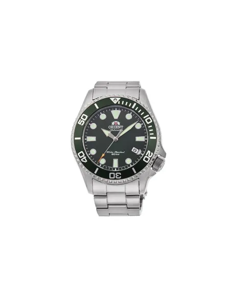 Reloj Automático Buceo Hombre Orient RA-AC0K02E dial verde cristal zafiro correa acero