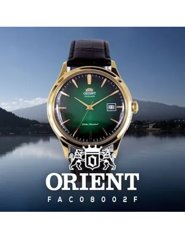 reloj hombre automático Orient Bambino FAC08002F verde cuero
