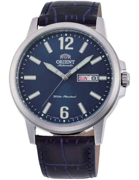 Reloj Automático Hombre Orient Commuter RA-AA0C05L dial azul correa cuero