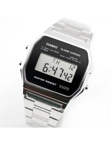 Reloj casio collection digital clásico retro A158WEA-1EF  multifuncional - acero inoxidable - wr