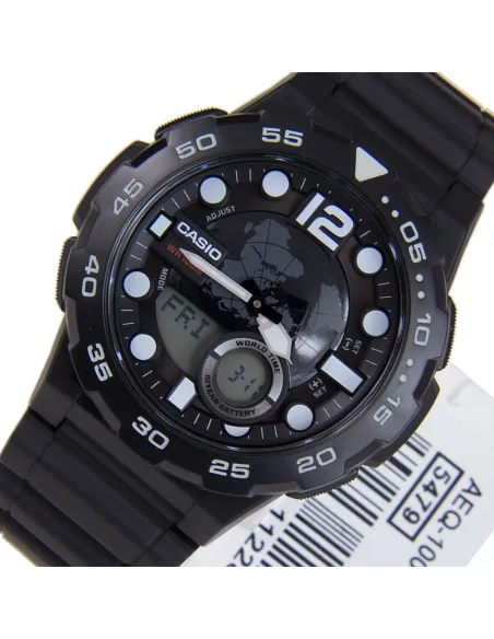 reloj hombre Casio AEQ-100W-1A Hora Mundial - Correa resina