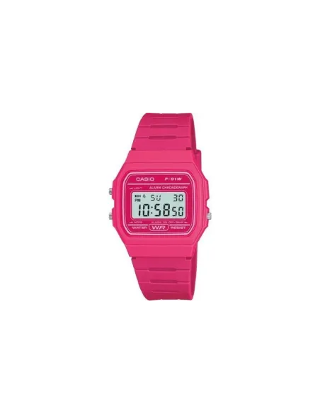 RELOJ digital Casio rosa F-91WC-4A alarma luz CASIO