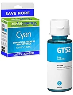 Botella de Tinta Compatible HP GT52 Cyan