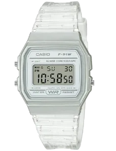 copy of Reloj Clásico Casio F91WS-2 Azul corra resina 7 años batería alarma cronómetro