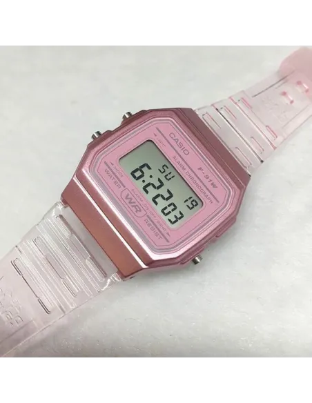 copy of Reloj Clásico Casio F91WS-2 Azul corra resina 7 años batería alarma cronómetro